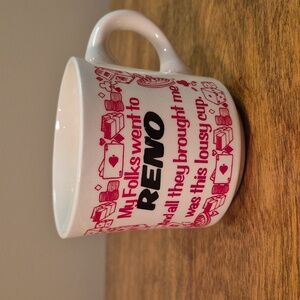 VINTAGE MCM 'My Folks Went To Reno' Novelty Souvenir Ceramic Mug